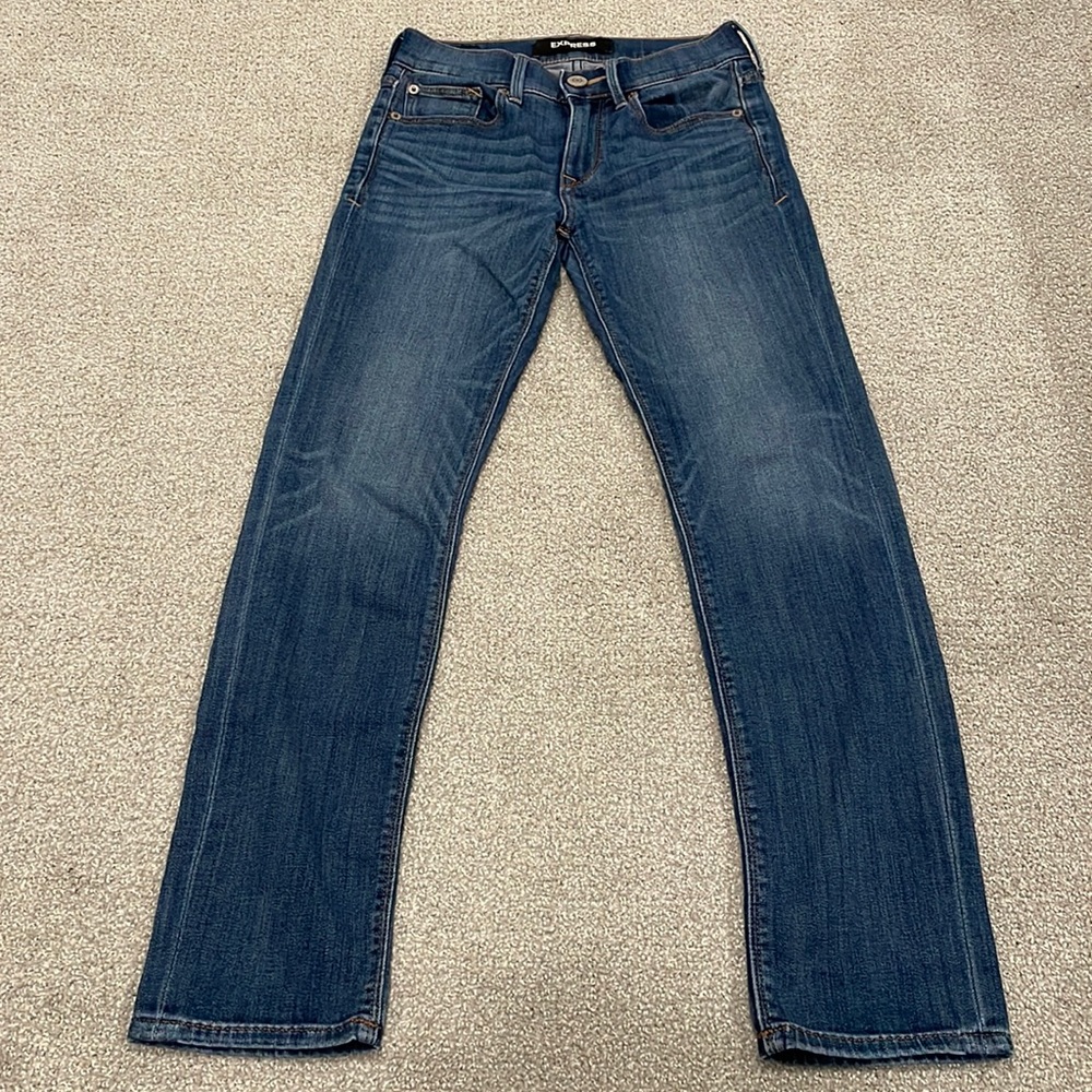 Express skinny mid rise jeans size 00 short